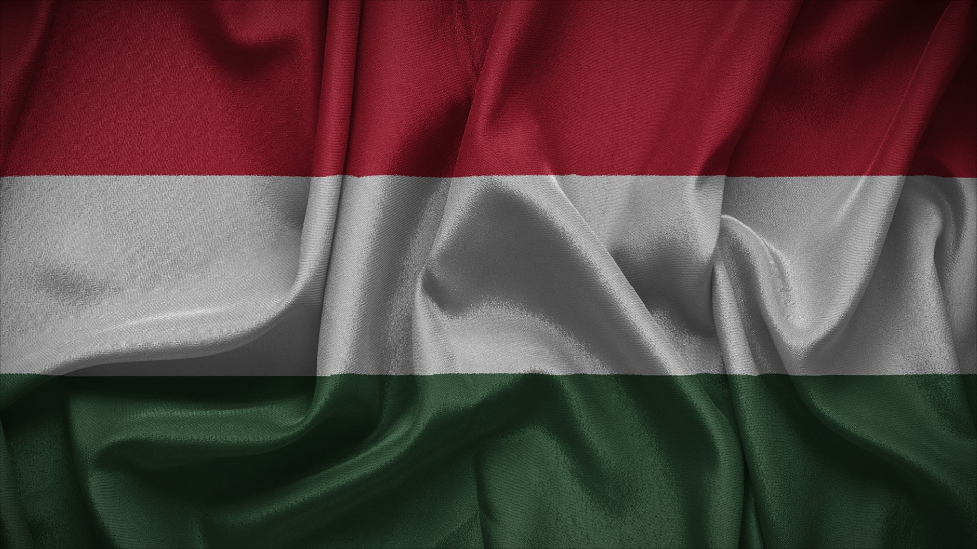 Close-up view of Hungary National flag.